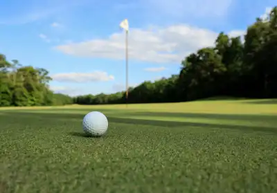 Golf ball on a green